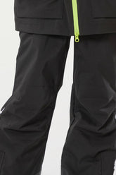 Kids’ Black Insulated Snow Pants with Suspenders